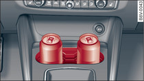 Centre console: Front cup holders