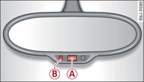 Retrovisor interior con ajuste automático para posición antideslumbrante*
