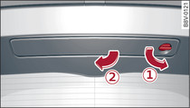 A3 / A3 Sportback tampa da bagageira aberta: Triângulo de pré-sinalização