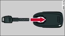 Vložení náhradního klíčku do adaptéru