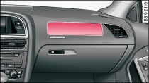Instrumententafel: Beifahrer-Airbag