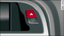 Consola central: Interruptor para intermitentes simultáneos de emergencia