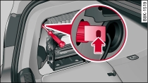 Багажник: расположение крепежного винта фонаря заднего света