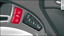 Sürücü kapısı: Merkezi kilit düğmesi