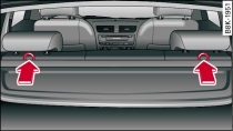 Sportback Arka kısımdaki arka sırtlık: Top Tether bağlantıları