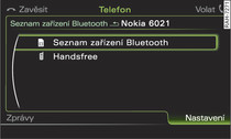 Profily Bluetooth autotelefon a hlasitý telefon