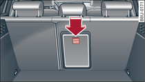 Zavazadlový prostor: zavazadlový otvor v opěradle sedadla