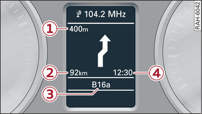 Display when a lane change is required