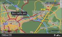 Displaying TMC/TMCpro traffic information on the map