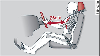 Adjust seat and sit in correct position