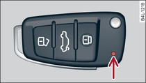Remote control key: LED
