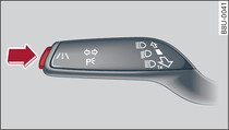 Turn signal lever: Button for active lane assist