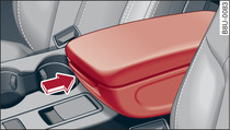 Centre armrest between driver's seat and front passenger's seat