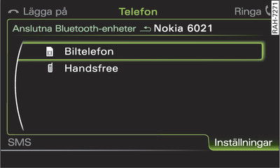 Bluetooth-profiler, biltelefon och handsfree