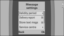Text message settings