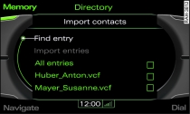 Importing address cards