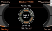 Automatic station search: Seek up (FM band)
