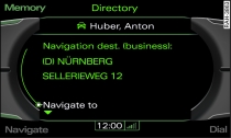 Selecting a navigation destination
