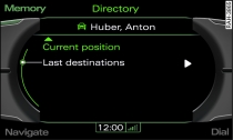 Copying navigation destination from last destinations