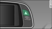 Dashboard: Switch for hazard warning lights