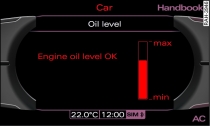 Display: Oil level display