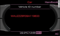 Display: Vehicle ID number