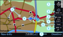 Mapa com menu de página interactivo