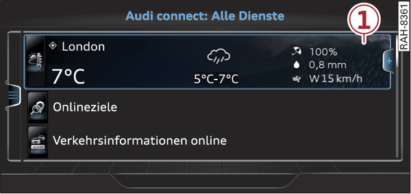 Abb. 227 Audi connect Startseite