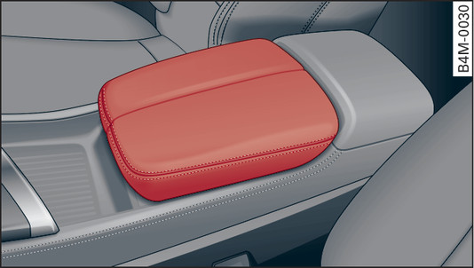 Fig. 63 Armrest (comfort version) between driver s seat and front passenger s seat