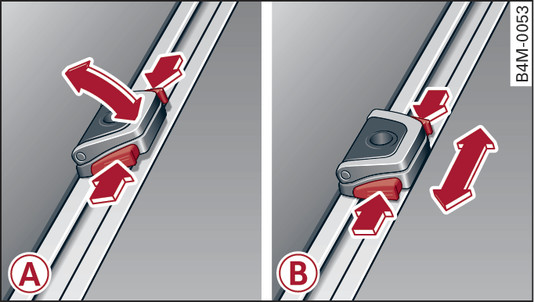 Fig. 93 Luggage compartment: Moving the fastening rings*