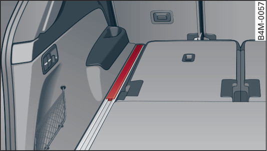 Fig. 95 Luggage compartment: Cover for rail