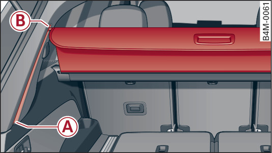 Fig. 87 Luggage compartment: Cover hooked into place