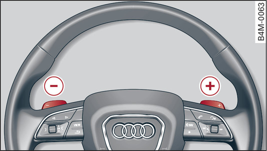 Fig. 118 Steering wheel: Manual gear selection