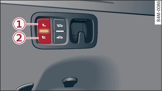 Fig. 121 Detail of the luggage compartment: Button