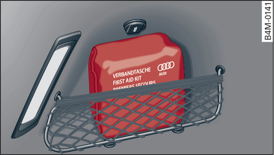 Fig. 320 Luggage compartment, left side: First-aid kit