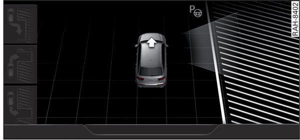 Fig. 187 Infotainment system: Looking for a parking space