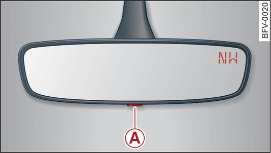 58. ábraBelső tükör: bekapcsolt digitális tájoló (iránytű)