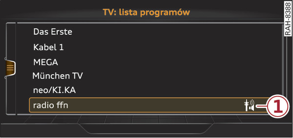 Rys. 261Lista programów TV