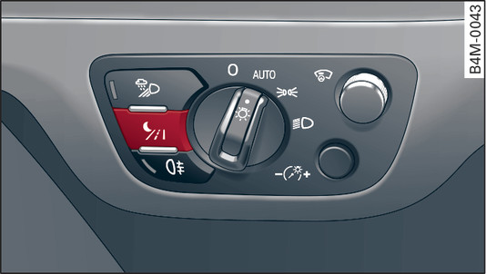 Fig. 159Interruptor de luz periférica: botão do sistema de assistência à condução noturna