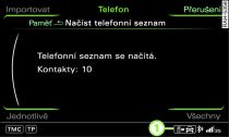 Ruční aktualizace telefonního seznamu