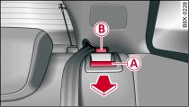 Backrest release lever (left-hand side)