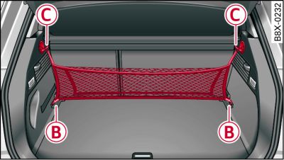 Stretch net used as storage net
