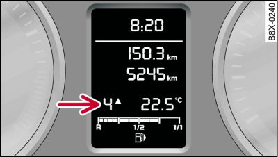 Display: Gear-change indicator