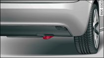 Example 1) right side of the rear bumper: Towline anchorage
