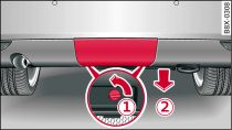 Area below rear bumper: Removing bumper cover