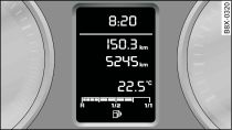 Cuadro de instrumentos: Pantalla sin sistema de información para el conductor