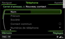 Création d'un nouveau contact