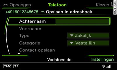 Telefoonnummer in het adresboek opslaan