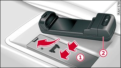 Inbouw van de mobiele-telefoonhouder