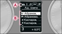 Изображение дисплея информационной системы для водителя